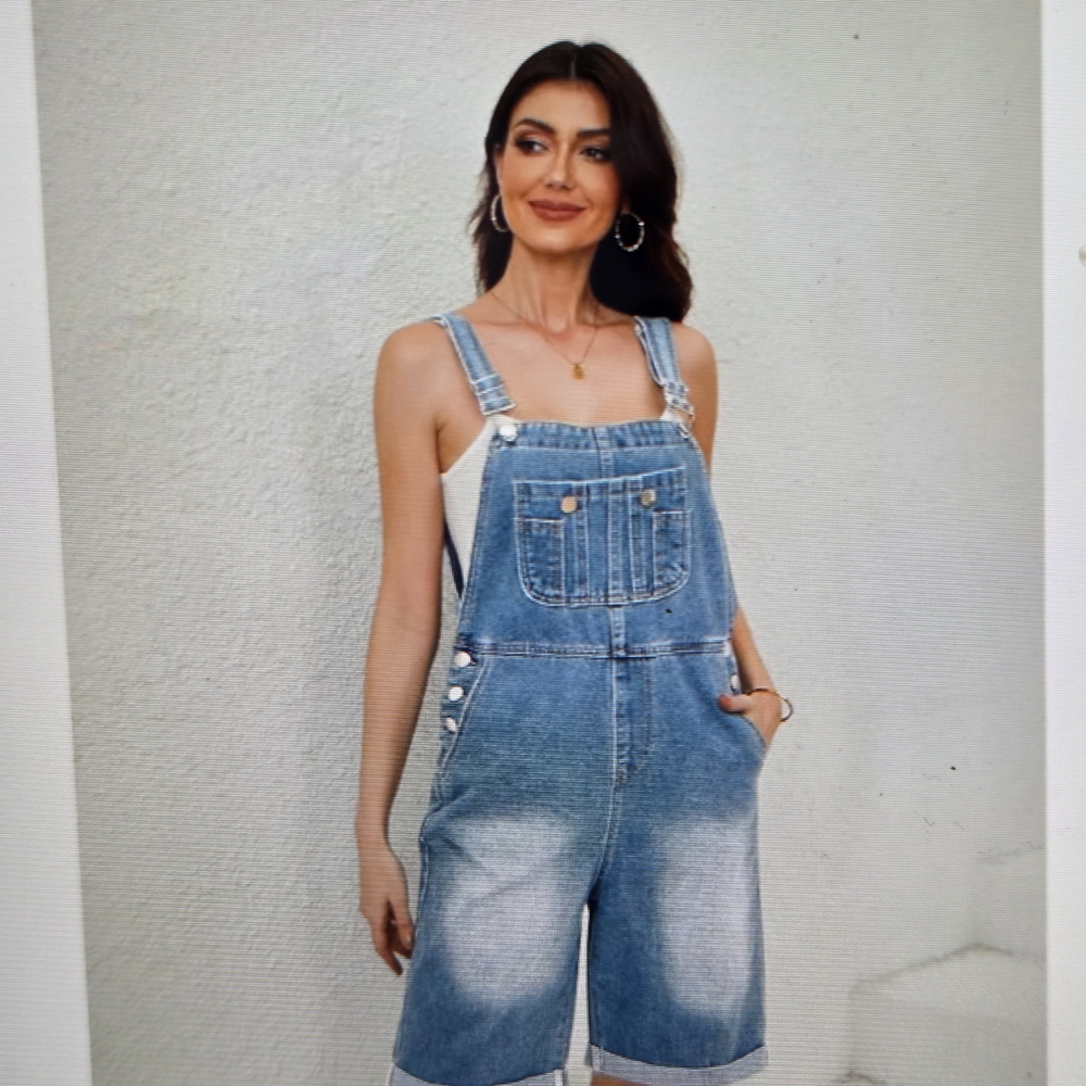 Classic Blue Denim Women's Overalls